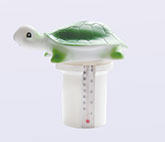 Floating animal dispenser with thermometer-Turtle