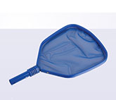 Leaf skimmer with aluminum frame and plastic handle